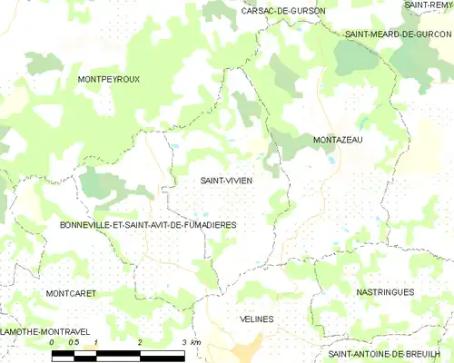 Detailkaart van de gemeente