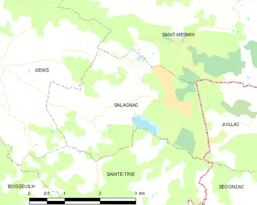 Detailkaart van de gemeente