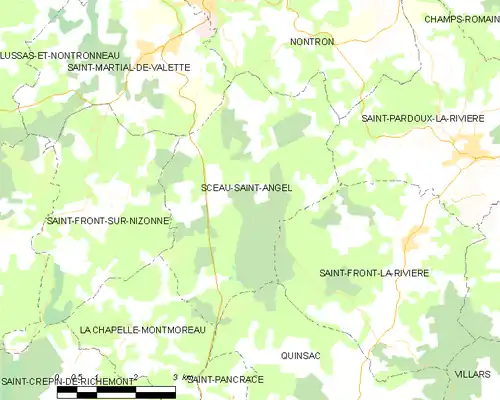 Detailkaart van de gemeente