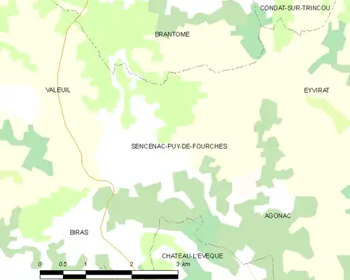 Detailkaart van de gemeente