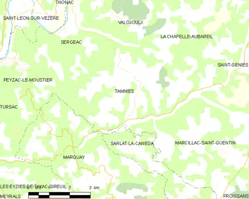 Detailkaart van de gemeente