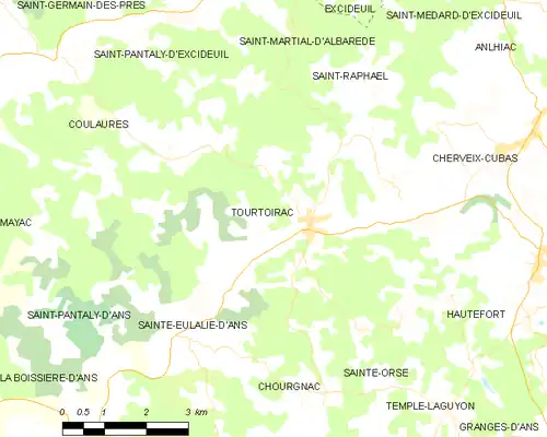 Detailkaart van de gemeente