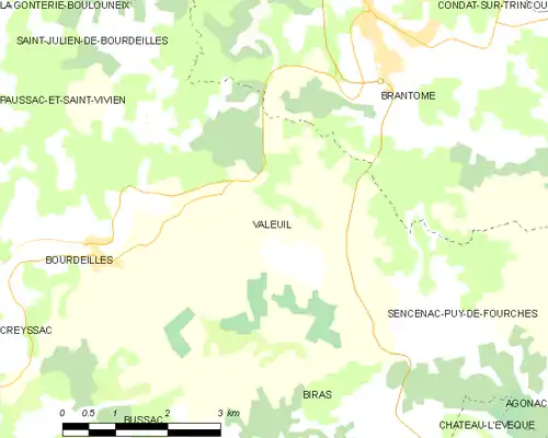 Detailkaart van de gemeente