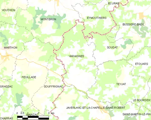 Detailkaart van de gemeente