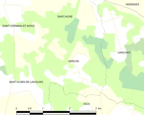 Detailkaart van de gemeente