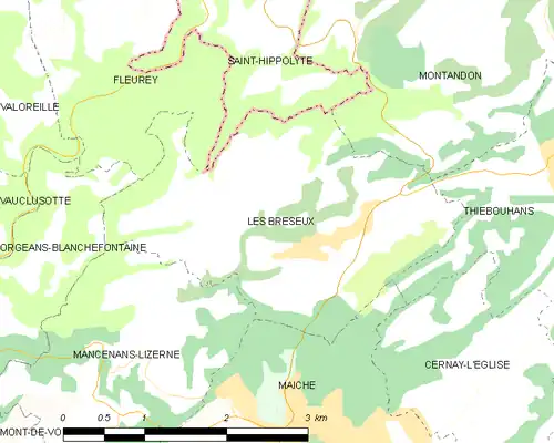 Detailkaart van de gemeente