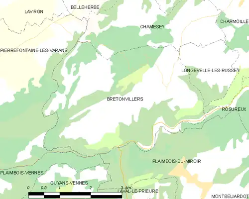 Detailkaart van de gemeente