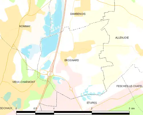 Detailkaart van de gemeente