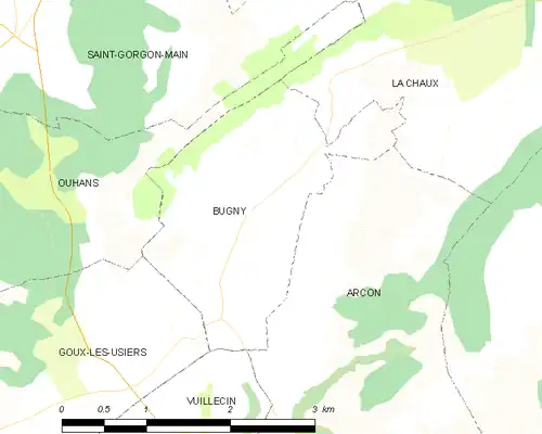 Detailkaart van de gemeente