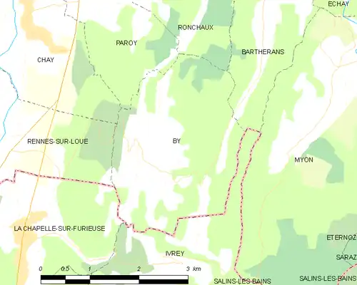 Detailkaart van de gemeente