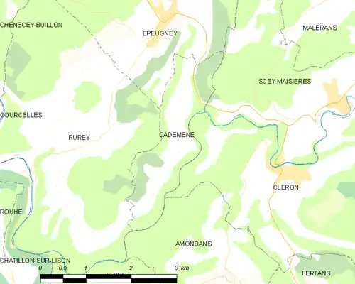 Detailkaart van de gemeente