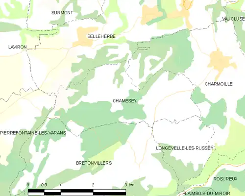 Detailkaart van de gemeente