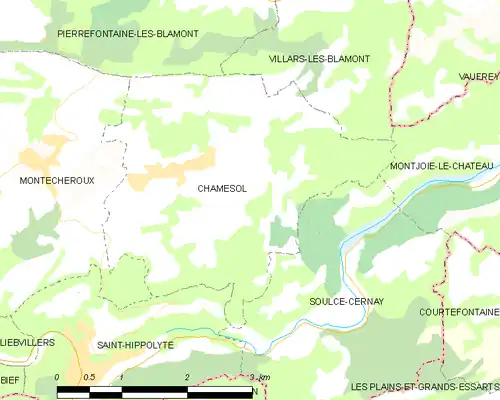 Detailkaart van de gemeente