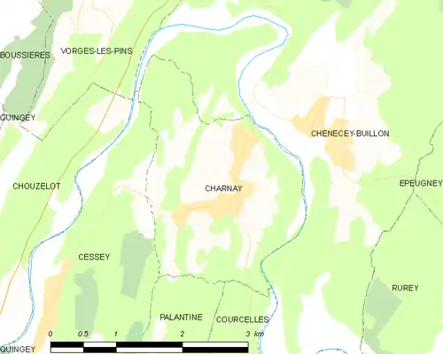 Detailkaart van de gemeente