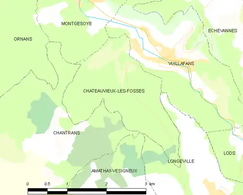 Detailkaart van de gemeente