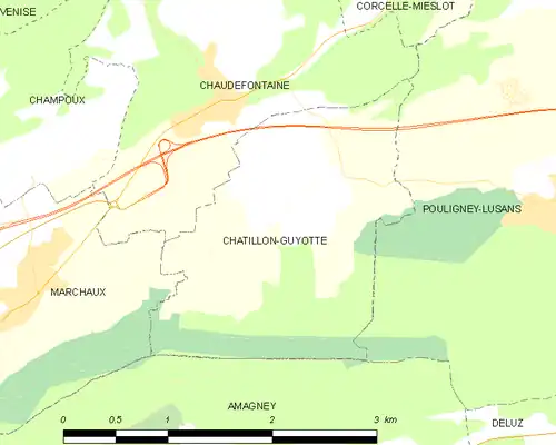 Detailkaart van de gemeente
