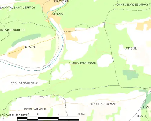 Detailkaart van de gemeente