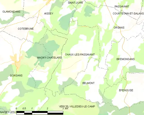 Detailkaart van de gemeente
