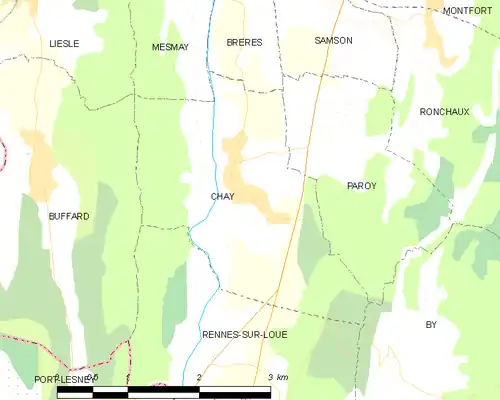 Detailkaart van de gemeente