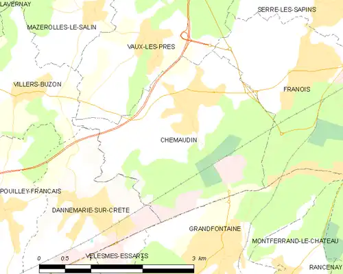 Detailkaart van de gemeente