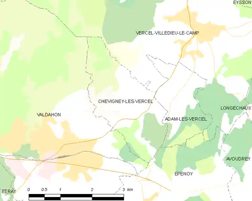 Detailkaart van de gemeente