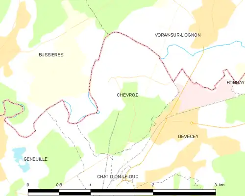 Detailkaart van de gemeente