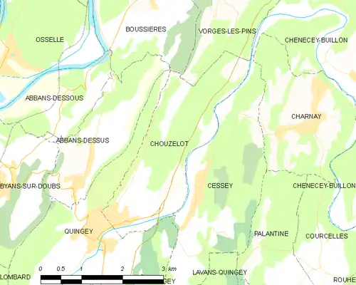 Detailkaart van de gemeente