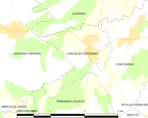 Detailkaart van de gemeente
