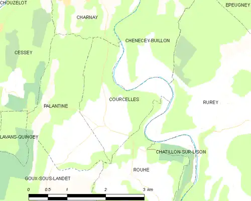 Detailkaart van de gemeente