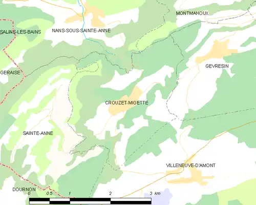 Detailkaart van de gemeente