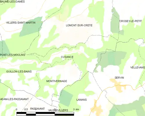 Detailkaart van de gemeente