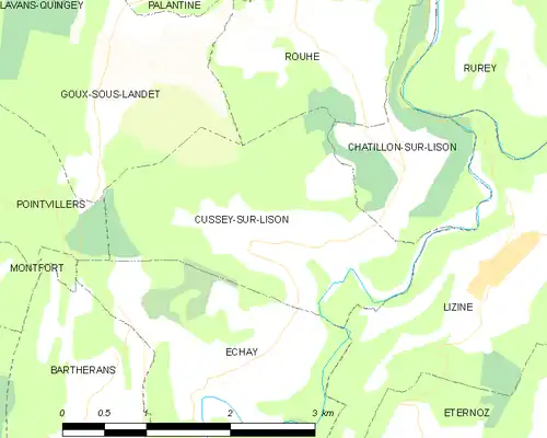 Detailkaart van de gemeente