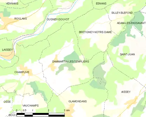 Detailkaart van de gemeente