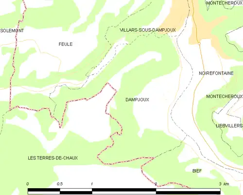 Detailkaart van de gemeente