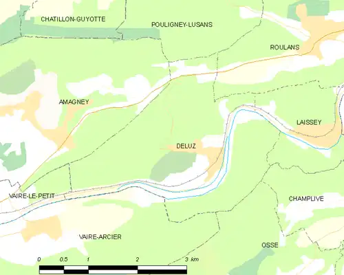 Detailkaart van de gemeente