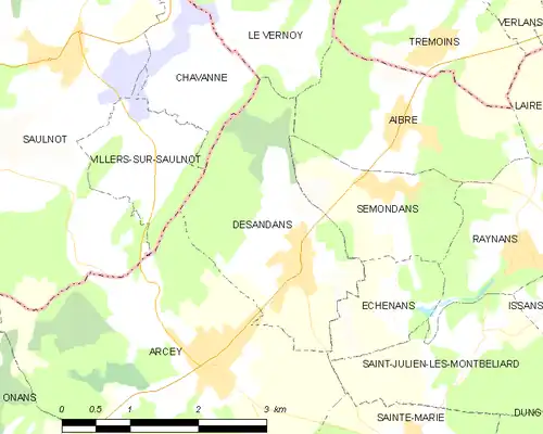 Detailkaart van de gemeente