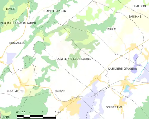 Detailkaart van de gemeente