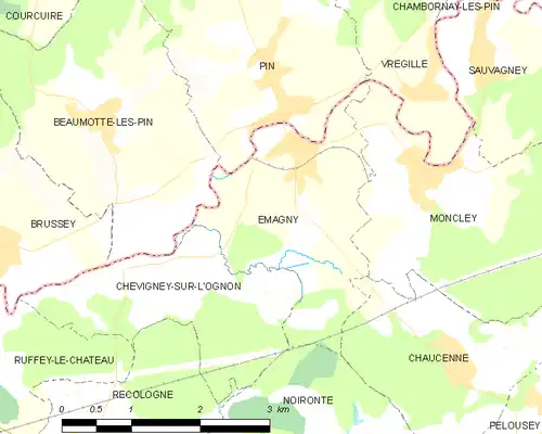 Detailkaart van de gemeente