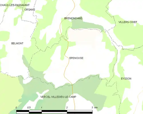 Detailkaart van de gemeente