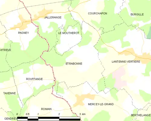 Detailkaart van de gemeente