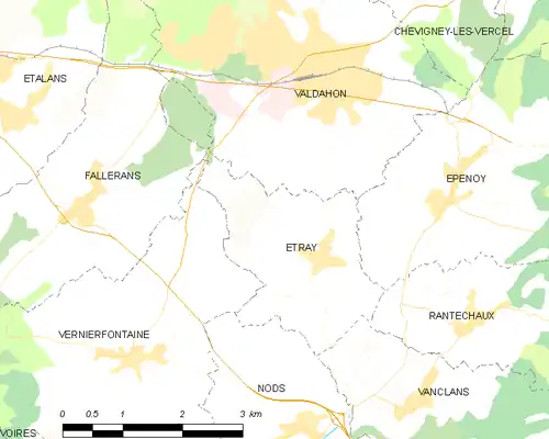 Detailkaart van de gemeente