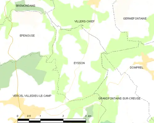 Detailkaart van de gemeente