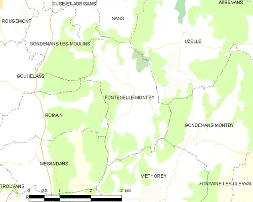 Detailkaart van de gemeente