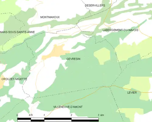 Detailkaart van de gemeente