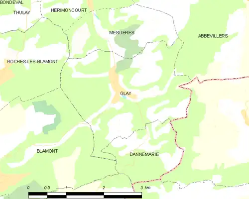 Detailkaart van de gemeente