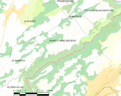 Detailkaart van de gemeente
