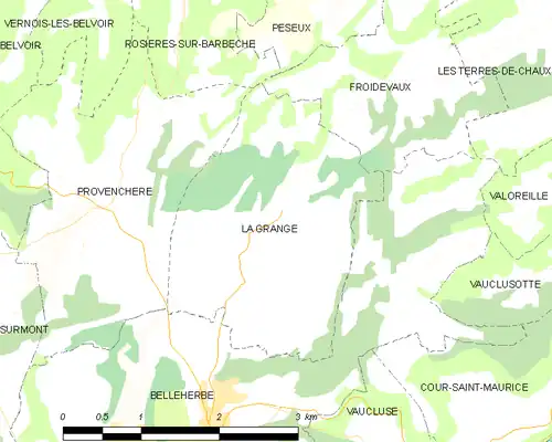 Detailkaart van de gemeente