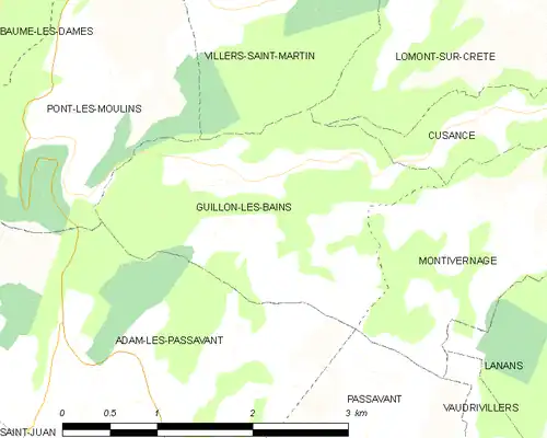 Detailkaart van de gemeente