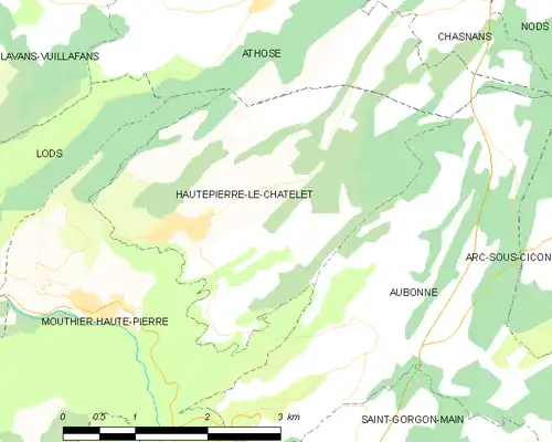 Detailkaart van de gemeente