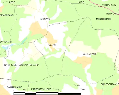 Detailkaart van de gemeente